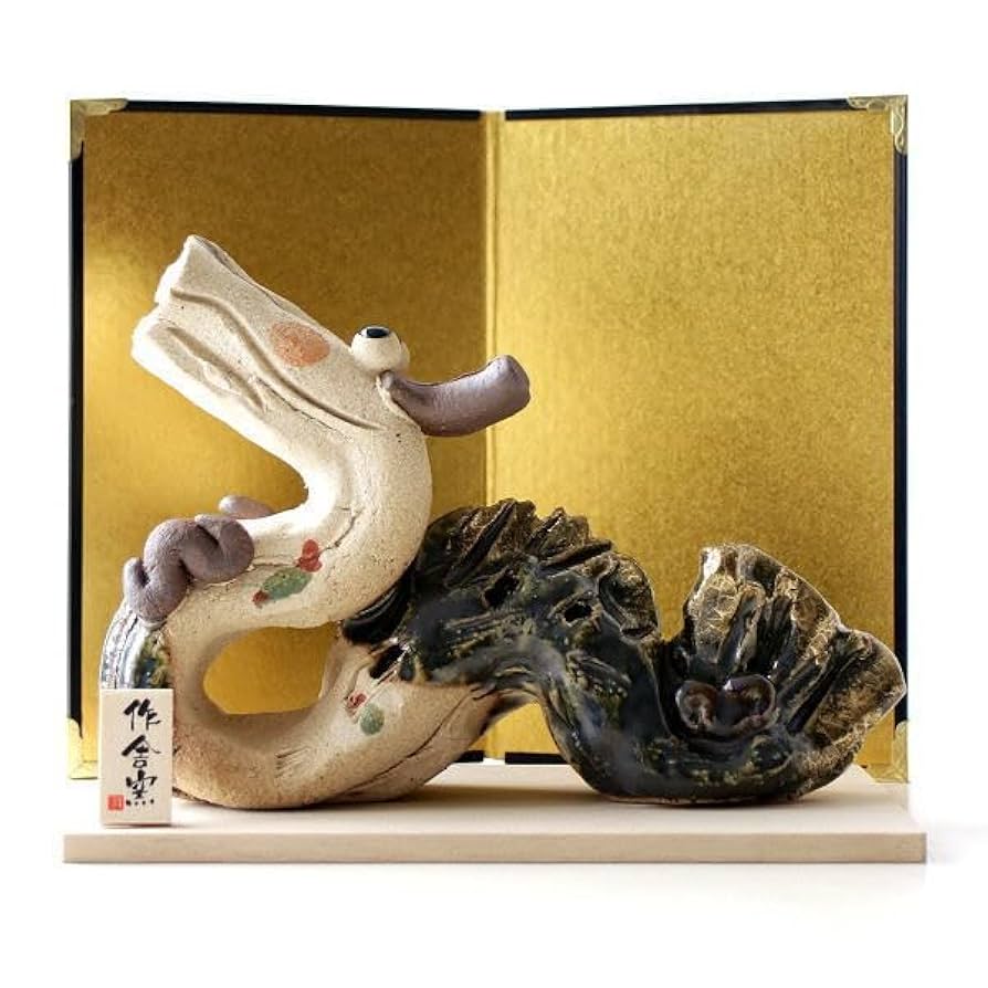 Amazon.co.jp: 干支 置物 オブジェ 辰 たつ 陶器 お正月